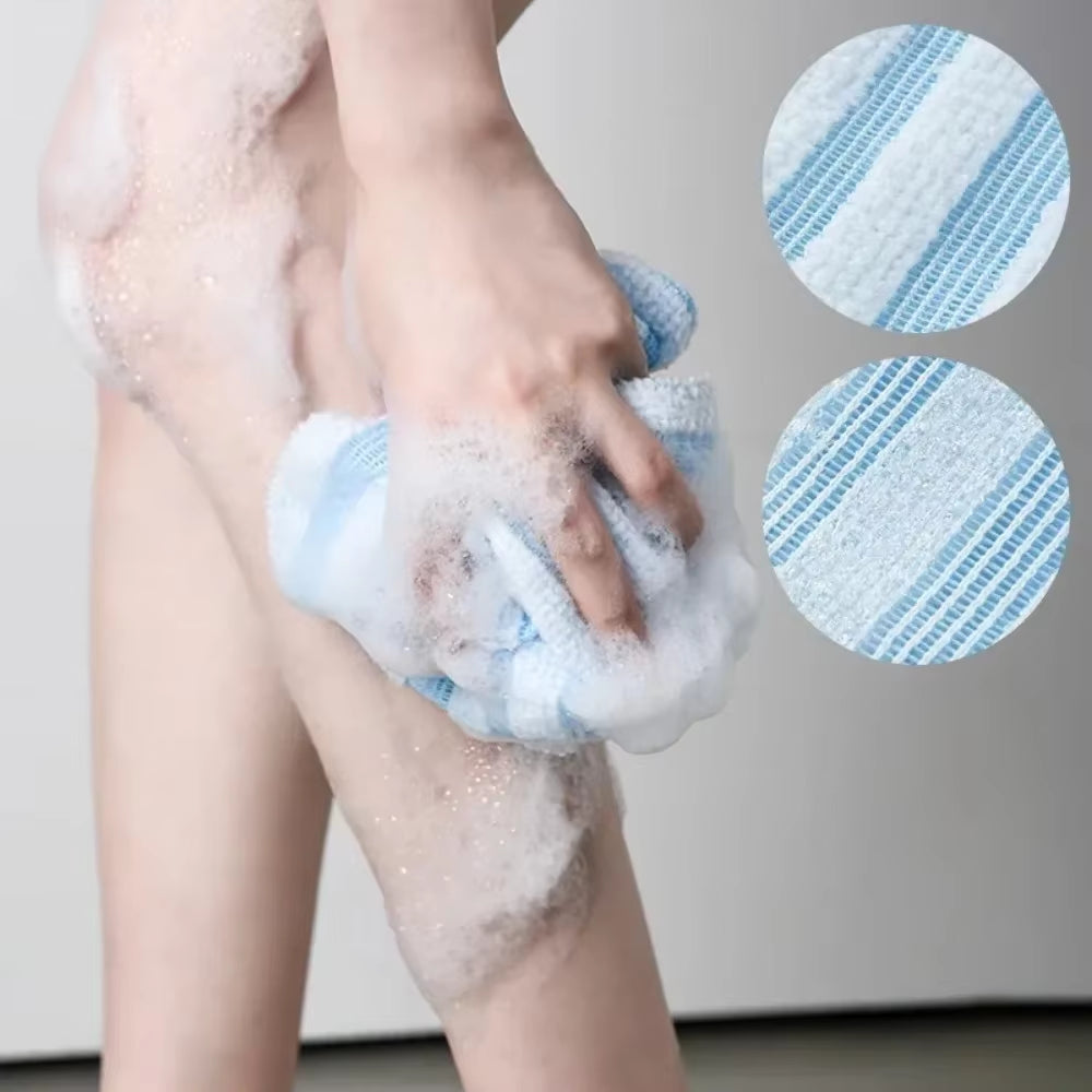 Japanese Rubbing Washcloth Bath Scrubber Nylon Towel Brush for Back Exfoliating Body Scrub Shower Sponge Body Wash Bath Supplies