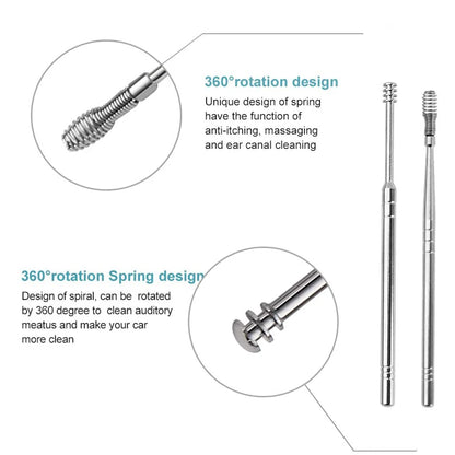 Earwax Remover Ear Cleaner Wax Removal Tool Earpick Sticks Curette Ear Pick Cleaning Ear Cleanser Spoon Health Care Earpick 6PCS