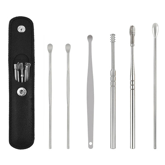 Earwax Remover Ear Cleaner Wax Removal Tool Earpick Sticks Curette Ear Pick Cleaning Ear Cleanser Spoon Health Care Earpick 6PCS